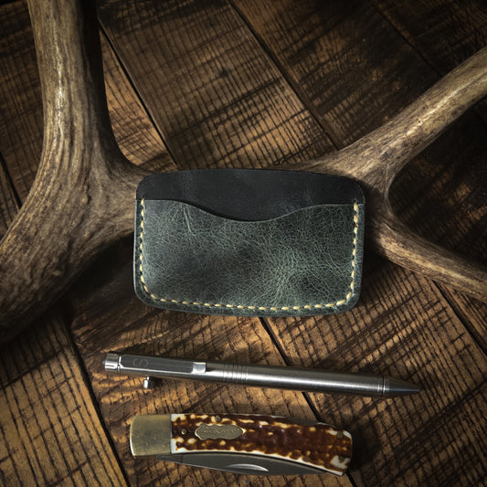Yellow Quill Wallet ( Black and Green)