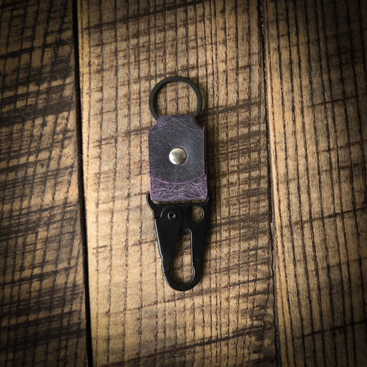 Leather Keychain (Frosted Plum)