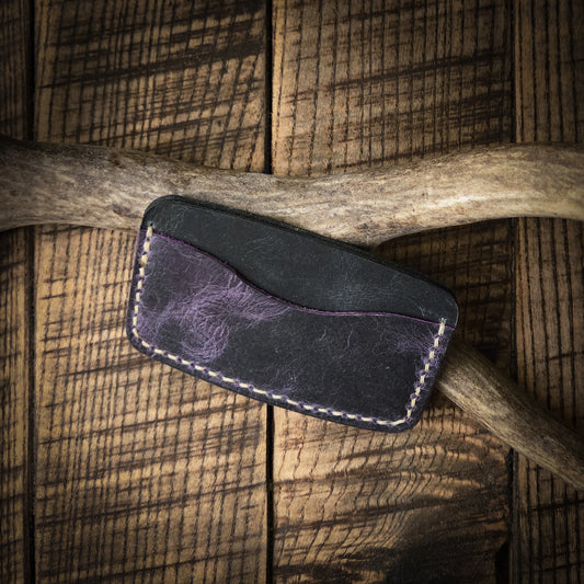 Yellow Quill Wallet (Black and Purple)